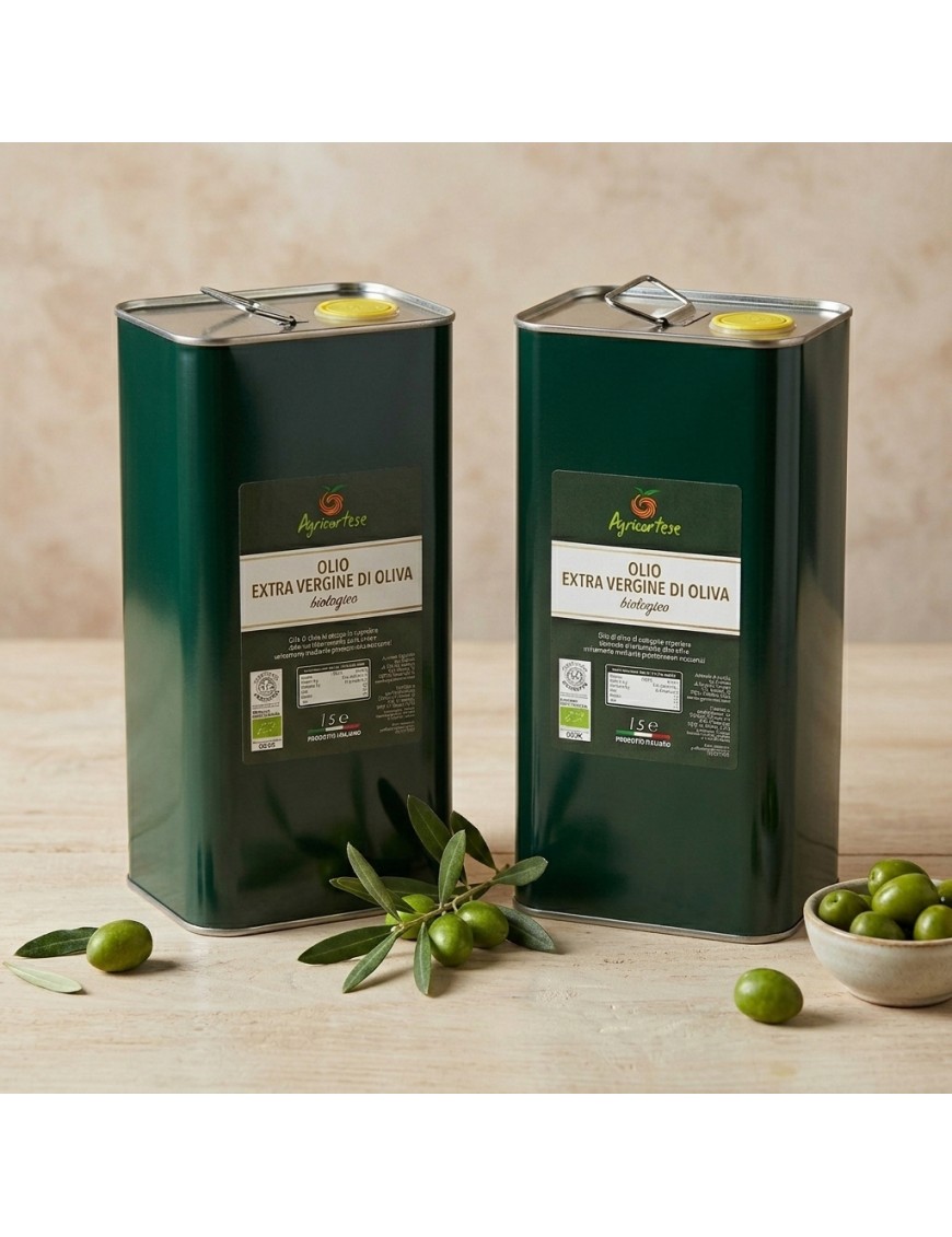 Pack 2 Latte di Olio Novello Extravergine di Oliva Bio  (Offerta Speciale)